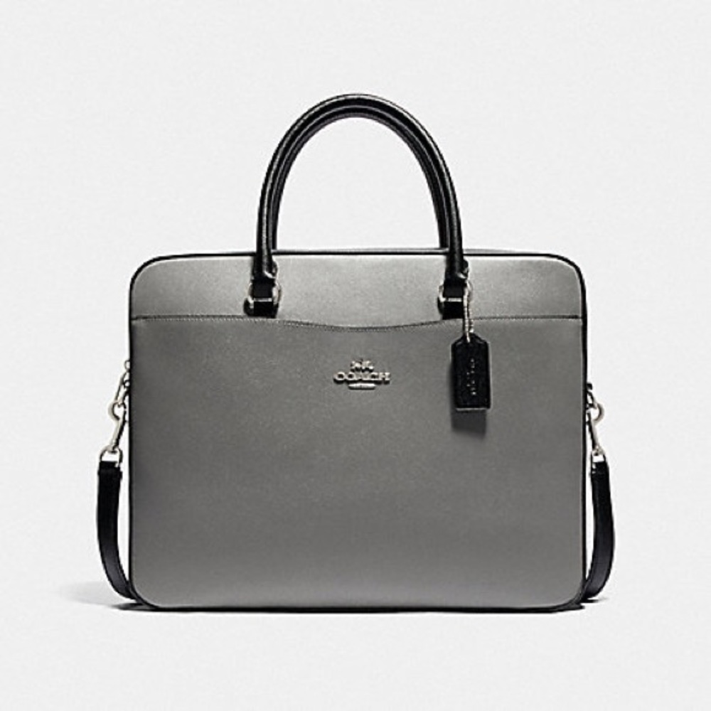 Coach leather laptop bag